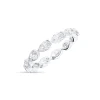 Alianza Completa con Diamantes Pera 2,25 cts en Oro Blanco
