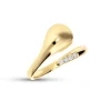 Anillo Abierto Gota con Diamantes en Oro Amarillo