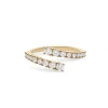 Anillo Abierto Media Alianza con Diamantes 0,36 cts en Oro Amarillo