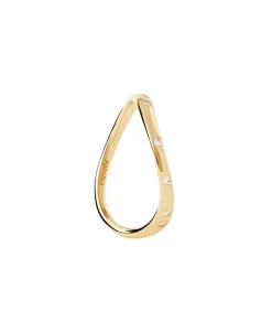 Anillo Air PDPAOLA Plata de Ley con Baño de Oro 18K y Circonitas | AN01-E59