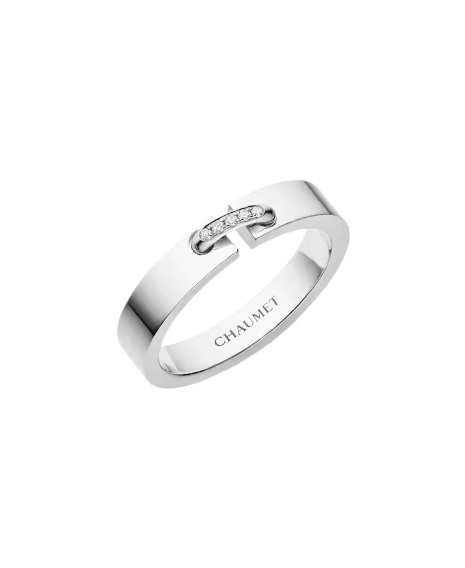 Anillo Alianza Chaumet Liens Évidence Oro Blanco y Diamantes | 080315