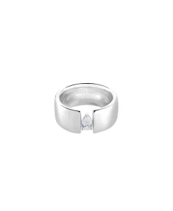 Anillo Ancho AGATHA París Jade Plata y Circonita | 2220501-136