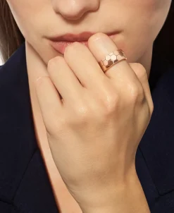 Anillo Ancho Bee de Chaumet en Oro Rosa | 085408