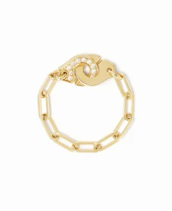 Anillo Cadena dinh van Menottes Pavé Oro Amarillo Diamantes | 207111