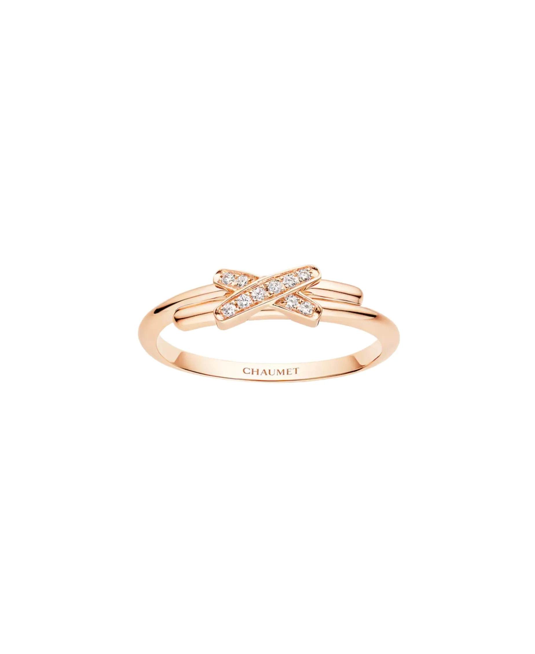 Anillo Chaumet Jeux de Liens Oro Rosa y Diamantes | 082218