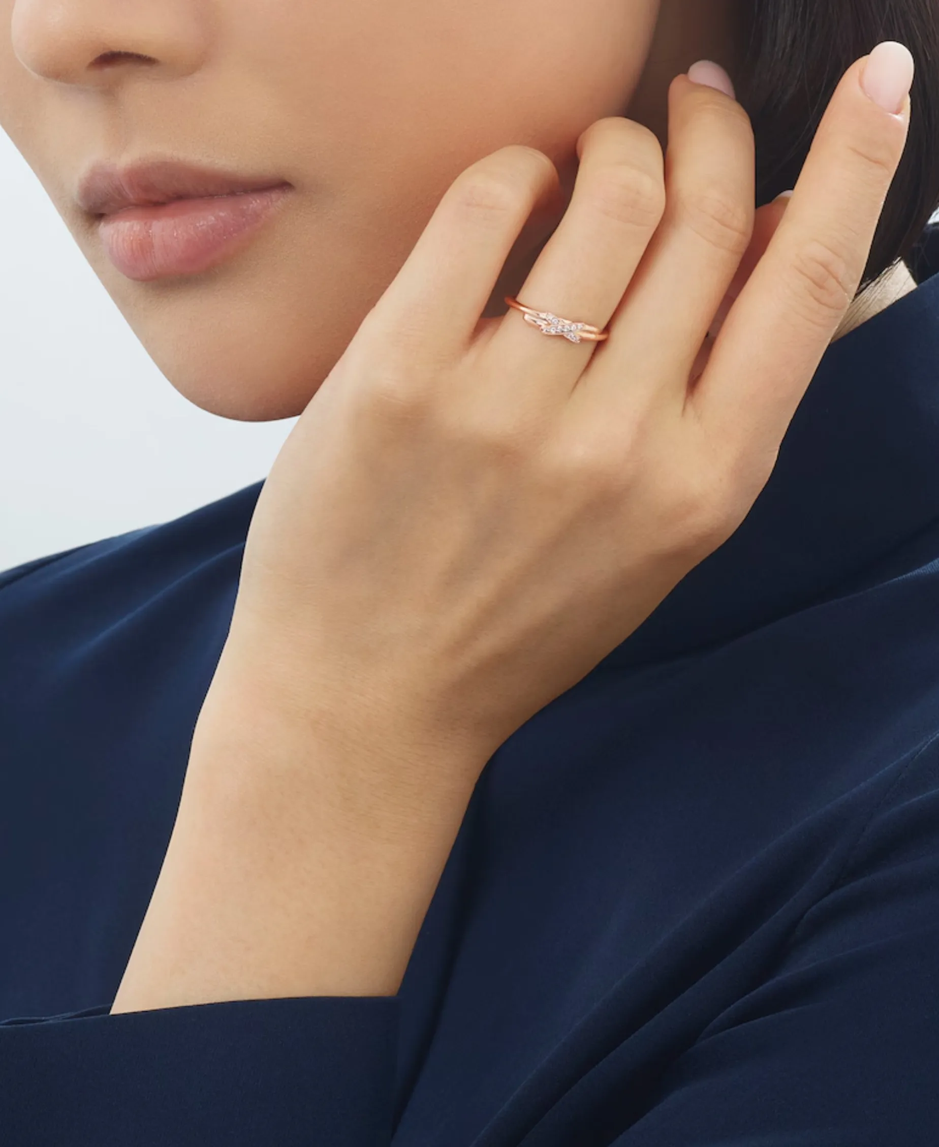 Anillo Chaumet Jeux de Liens Oro Rosa y Diamantes | 082218