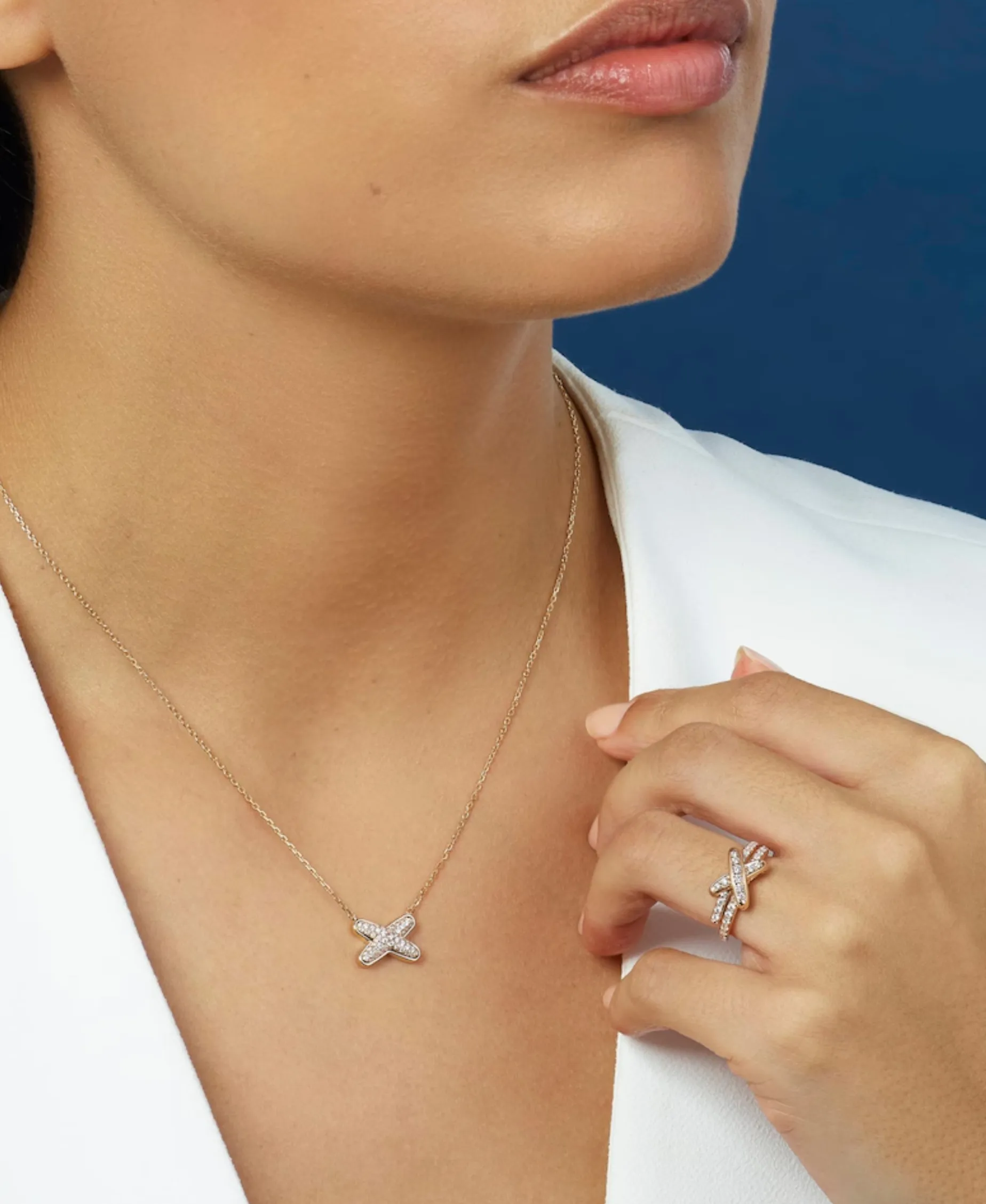 Anillo Chaumet Jeux de Liens Oro Rosa y Diamantes | 082179