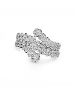Anillo de Cóctel con Diamantes 1,71 cts en Oro Blanco
