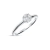 Anillo de Compromiso Solitario con Diamante Illusion en Oro Blanco