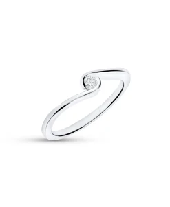 Anillo de Compromiso Solitario con Diamante en Oro Blanco