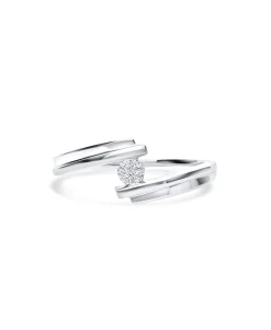 Anillo de Compromiso Solitario con Diamante en Oro Blanco