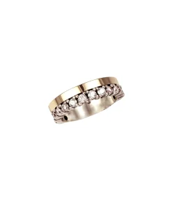 Anillo DELCERRO Minimal Bicolor Pavé | 10608B