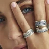 Anillo DELCERRO Oro y Plata Pavé Gris | 10948G