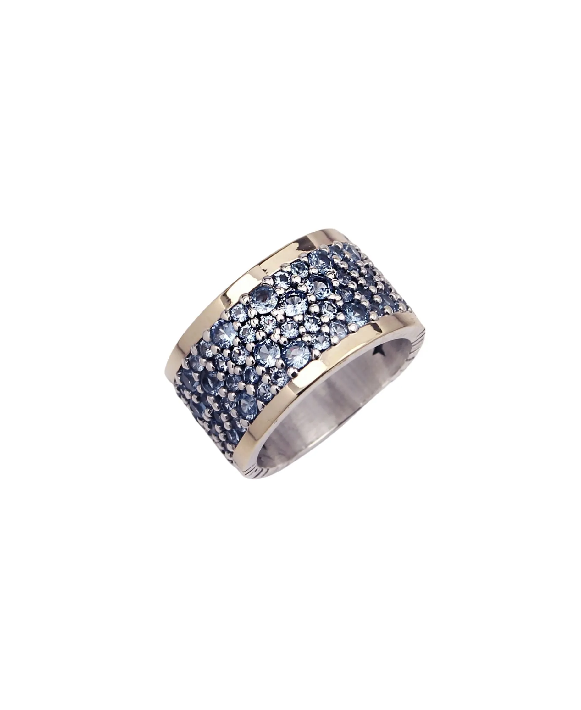 Anillo DELCERRO Oro y Plata Pavé Gris | 10948G