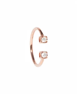 Anillo Dinh Van Le Cube Diamant Oro Rosa y Diamantes | 208515