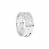 Anillo dinh van Pulse modelo mediano, oro blanco y diamantes | 228212