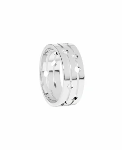 Anillo dinh van Pulse modelo mediano, oro blanco y diamantes | 228212