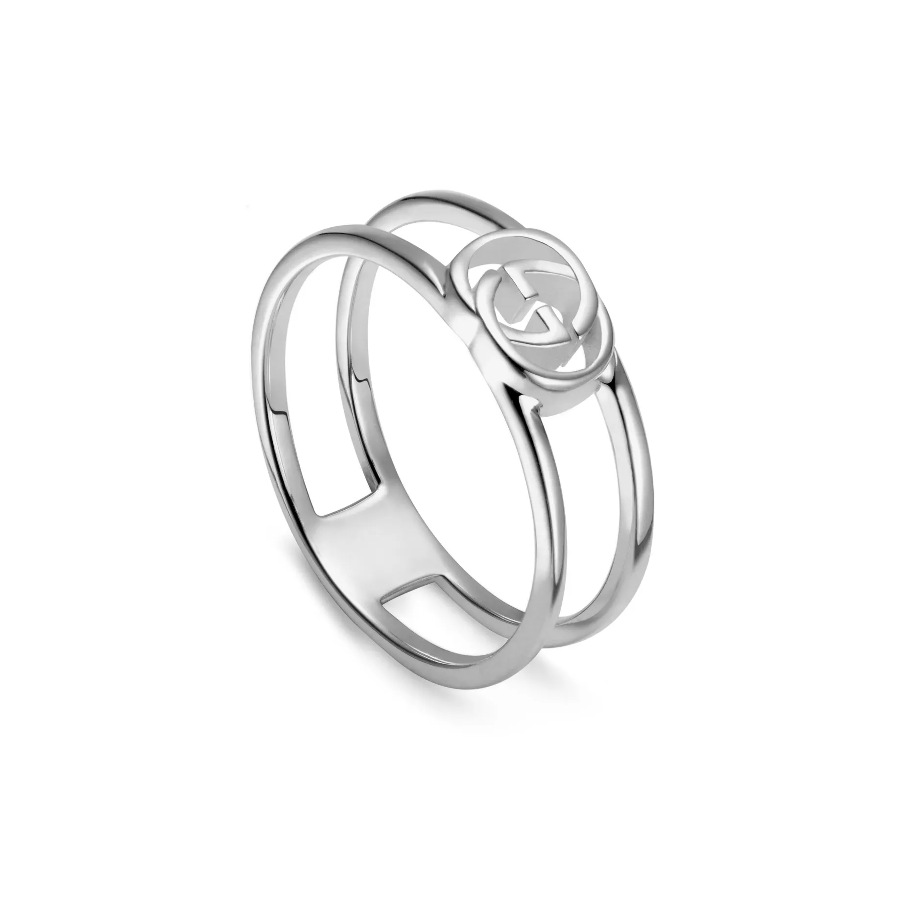 Anillo Doble Gucci Interlocking Plata | YBC298036001013