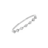 Anillo Fino con 7 Diamantes en Oro Blanco