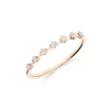 Anillo Fino con Siete Diamantes en Oro Rosa
