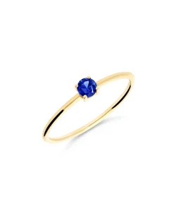 Anillo Fino con Zafiro en Oro Amarillo