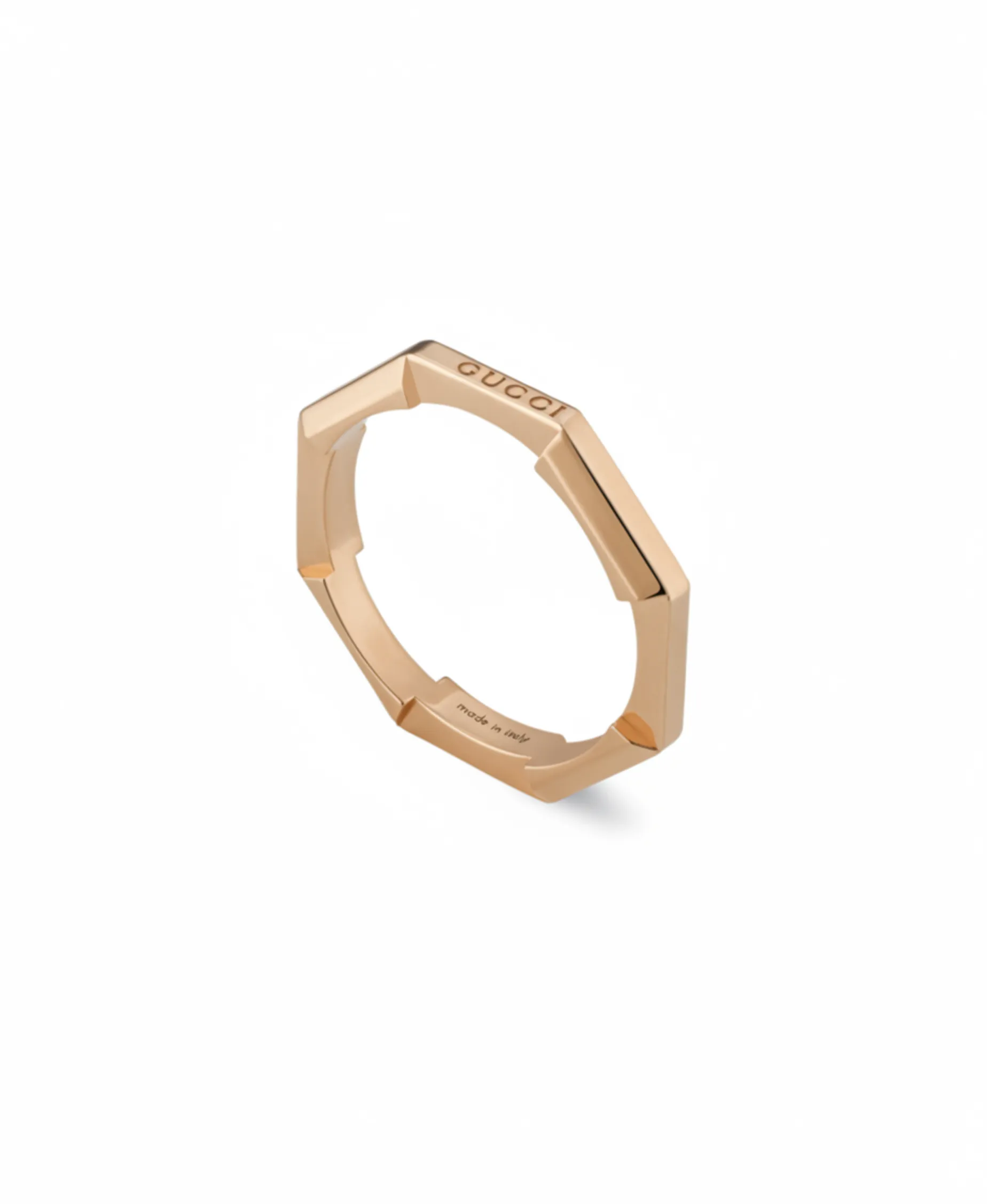 Anillo Fino Gucci Link to Love Oro Rosa - YBC6621940020