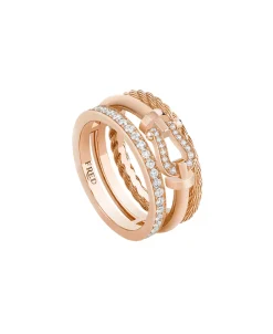 Anillo FRED Force 10 Rise Oro Rosa Diamantes | 4B1020