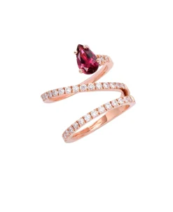 Anillo Gold&Roses D’Amour I Am Red Oro Rosa Rubelita y Diamantes | GR-491.3RL