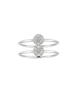 Anillo Gold&Roses Pavé Doble Oro Blanco Diamantes | GR-139.1