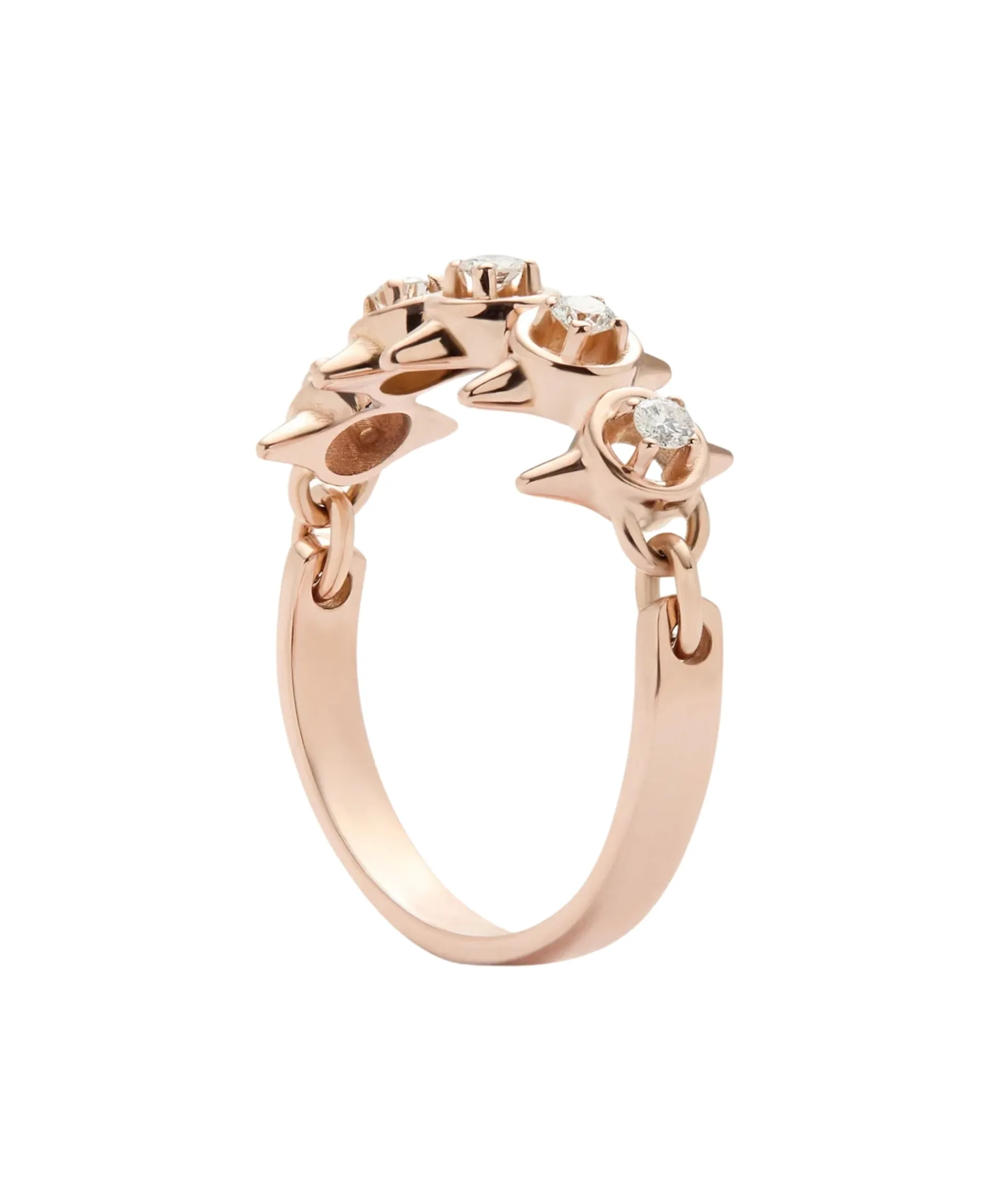 Anillo Gold&Roses Peak Palace Rivière 5 Oro Rosa y Diamantes | GR-602.3