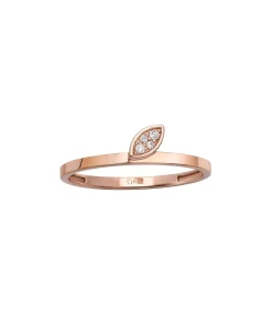 Anillo Hoja Gold&Roses Marquise&Co Oro Rosa Diamantes | GR-437.3
