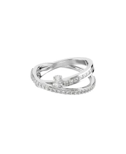 Anillo Hyperbola Swarovski Tallas Mixtas Blanco con Baño de Rodio | 5691229