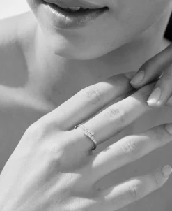 Anillo LECARRÉ Media Alianza Doble Con Diamantes | GA098OA