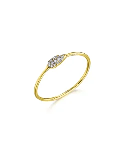 Anillo LECARRÉ Motivo Central Mini Oro y Diamantes | GA119OA
