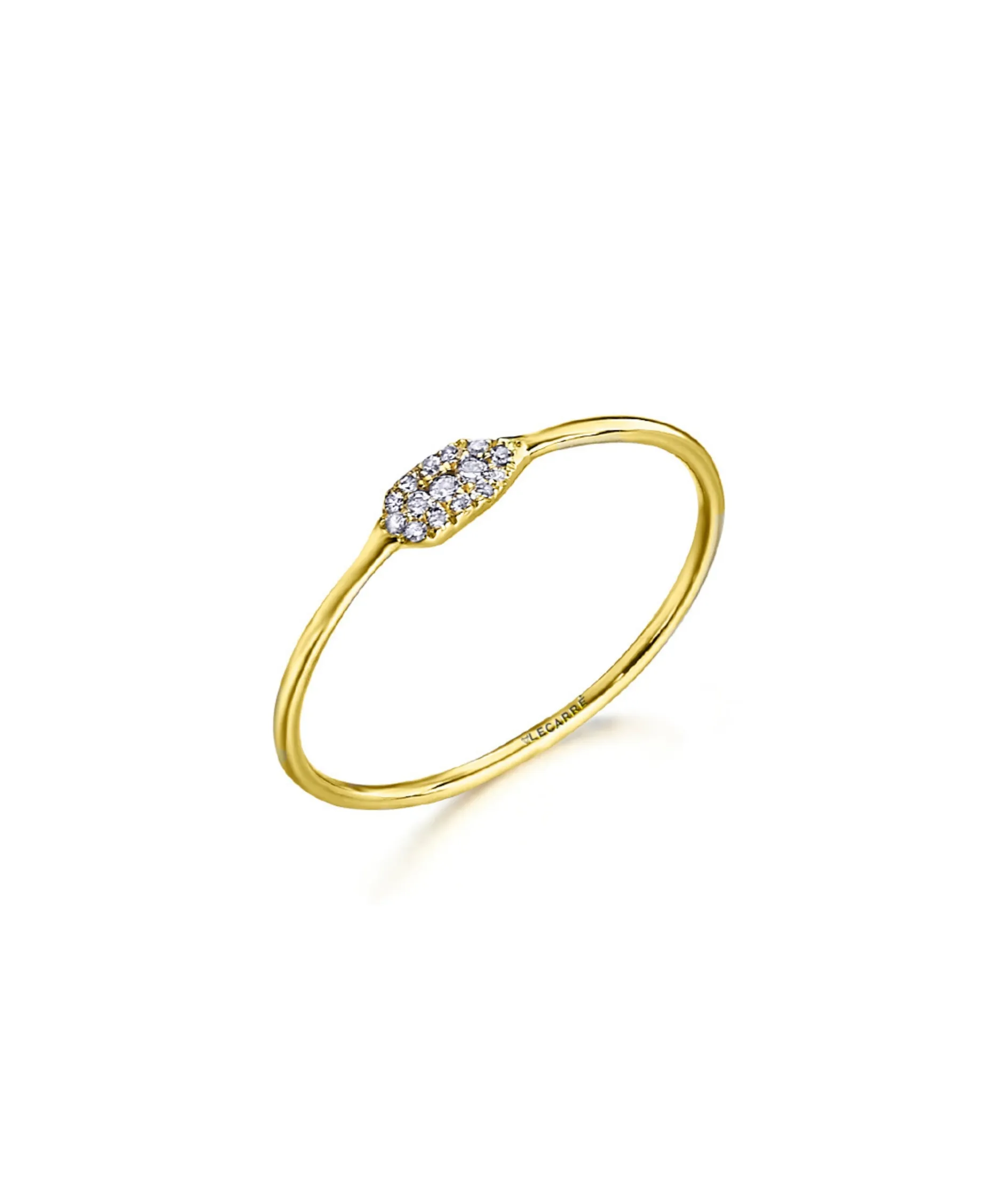Anillo LECARRÉ Motivo Central Mini Oro y Diamantes | GA119OA