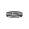 Anillo Marco Dal Maso Acies Gemstone Band en Plata Oxidada y Diamantes Negros | AGAN59-01BLS