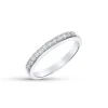 Anillo Media Alianza con 14 Diamantes en Oro blanco