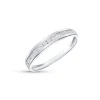 Anillo Media Alianza con 14 Diamantes en Oro blanco