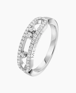 Anillo Messika Baby Move Pavé Oro Blanco | 04683-WG