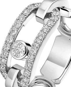 Anillo Messika Move Link Oro Blanco y Pavé | 12728-WG