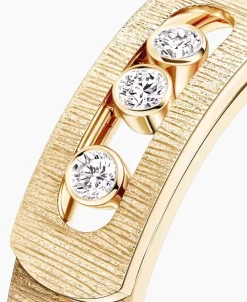 Anillo Messika Move Noa Ciselé en Oro Amarillo y Diamantes | 14482-YG