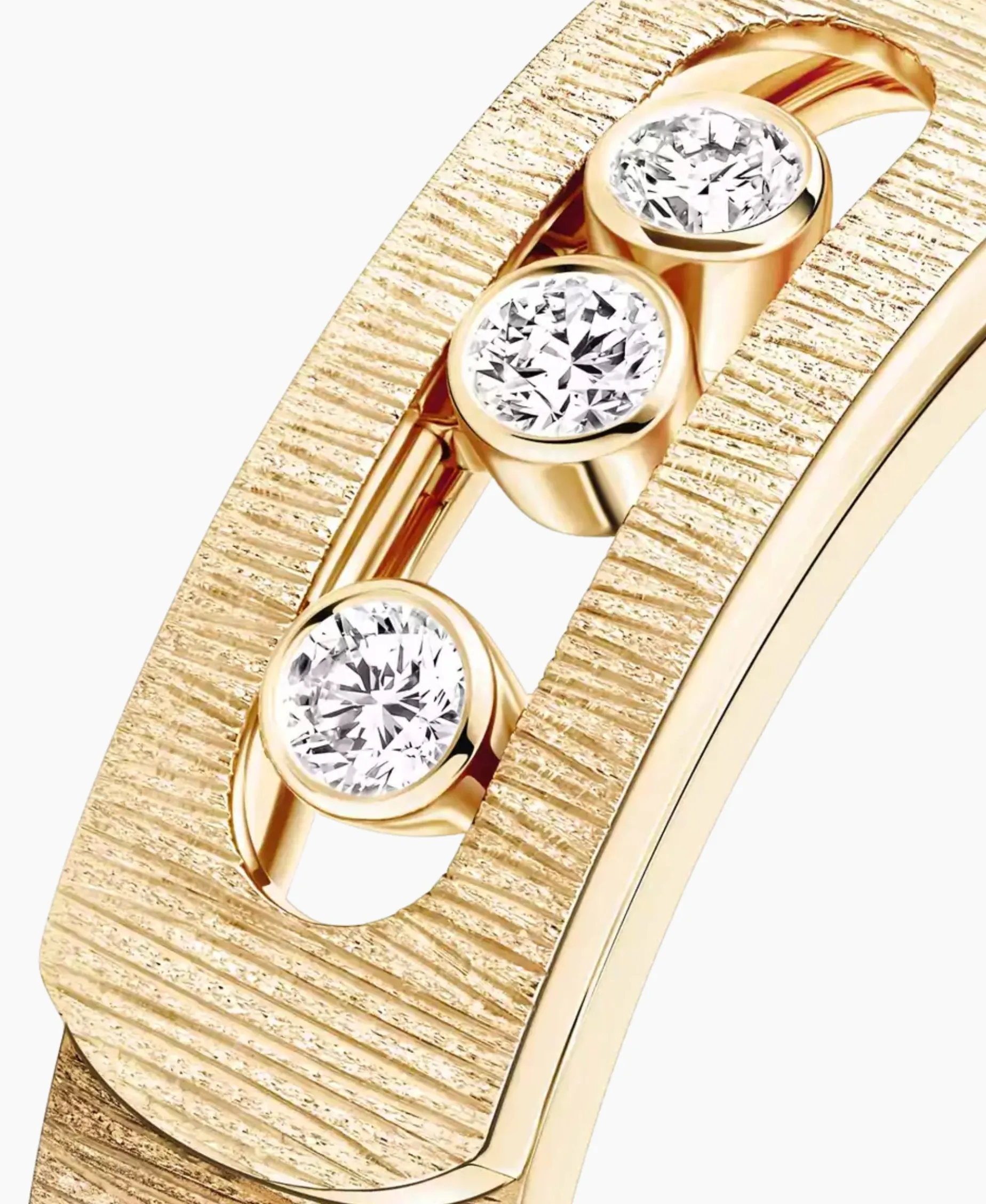 Anillo Messika Move Noa Ciselé en Oro Amarillo y Diamantes | 14482-YG