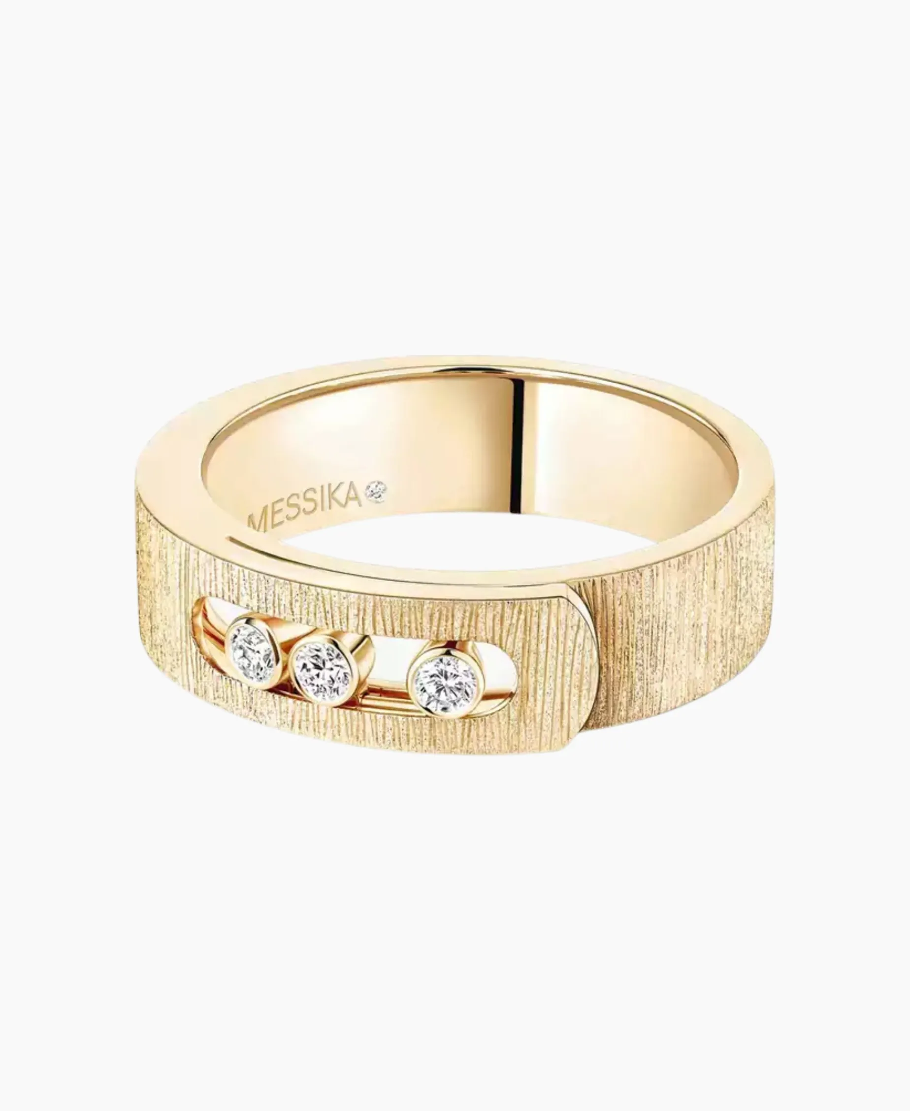 Anillo Messika Move Noa Ciselé en Oro Amarillo y Diamantes | 14482-YG