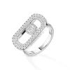 Anillo Messika So Move Oro Blanco con Pavé | 12937-WG