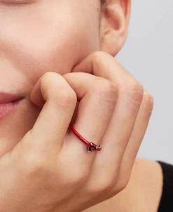 Anillo Pandora Corazón Chakra Rojo | 193088C05