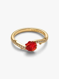 Anillo Pandora Rosa Encantada de La Bella y la Bestia de Disney | 163984C01