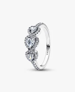 Anillo Pandora Trilogía de Corazones y Halo | 194413C01