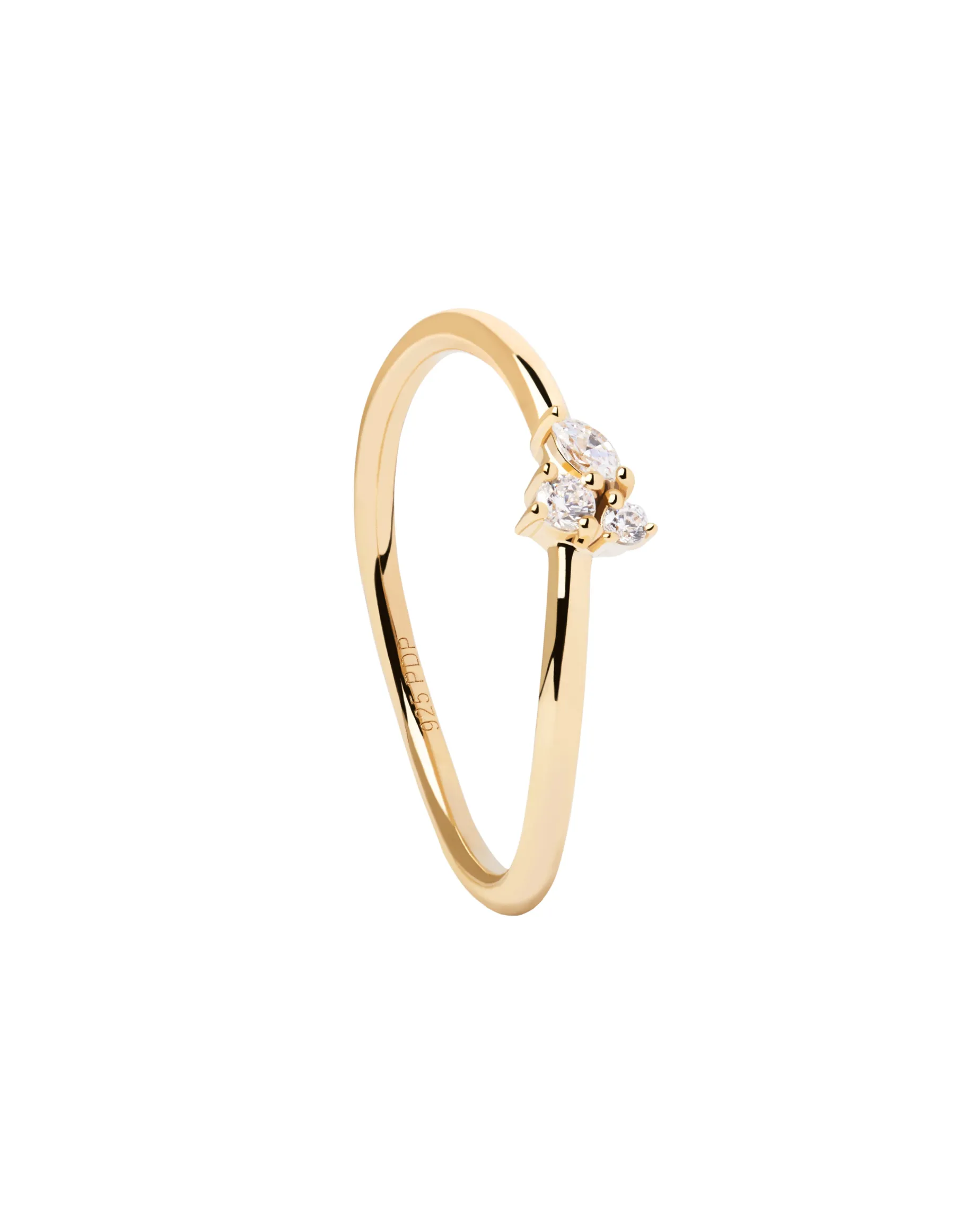 Anillo PDPAOLA Lua Plata Baño Oro | AN01-843