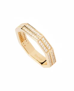 Anillo PDPAOLA Olympia Plata Baño Oro | AN01-A06