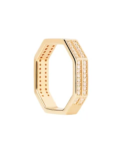 Anillo PDPAOLA Olympia Plata Baño Oro | AN01-A06